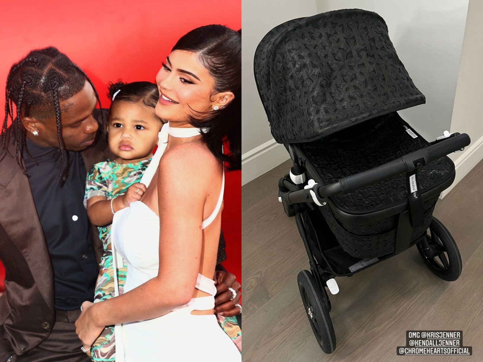 Kylie Jenner 又買了全球僅一台的「Chrome Hearts 訂製嬰兒車」給兒子⋯現在重新投胎還來得及嗎？