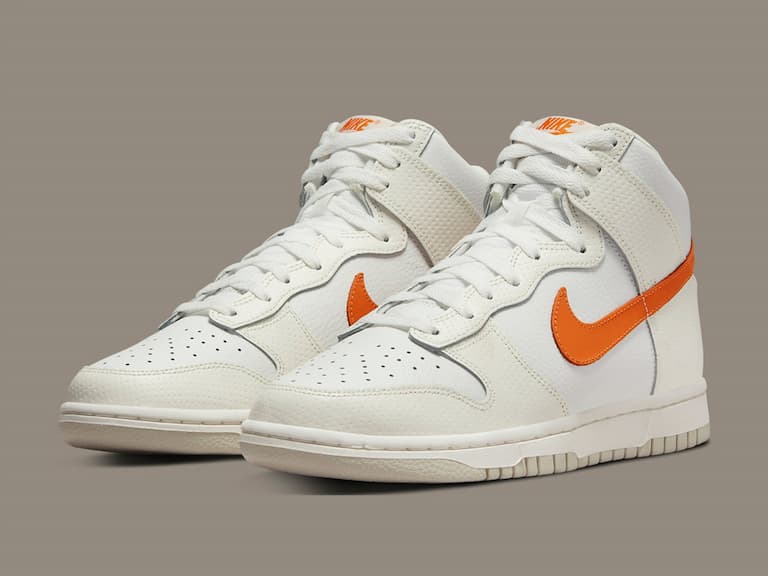 Nike Dunk High「Orange Cream」超經典橘白配色細節一覽，簡約設計搭配高質感皮革加持！