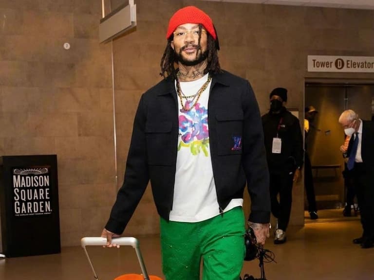 NBA 球星 Derrick Rose 上腳未發售 Yeezy 聯名鞋,前衛「骨骼」鞋貌引網友正反面交鋒!