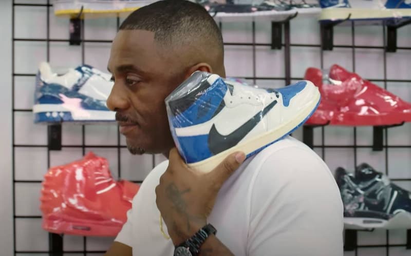 Idris Elba 在節目中，買了 7 雙與 Jordan 有關的鞋子
