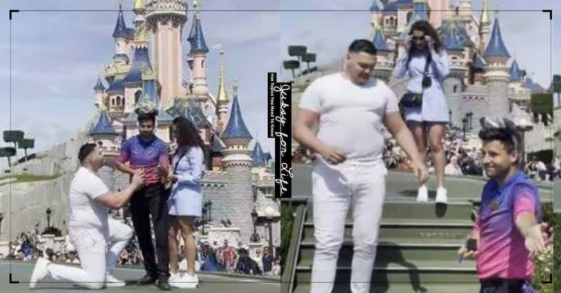 男子在迪士尼樂園浪漫求婚，卻遭工作人員阻止並搶走婚戒！