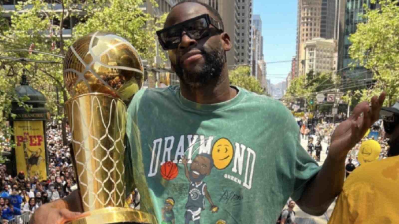 今年勇士奪冠後，Draymond Green 已拿下 4 枚冠軍戒