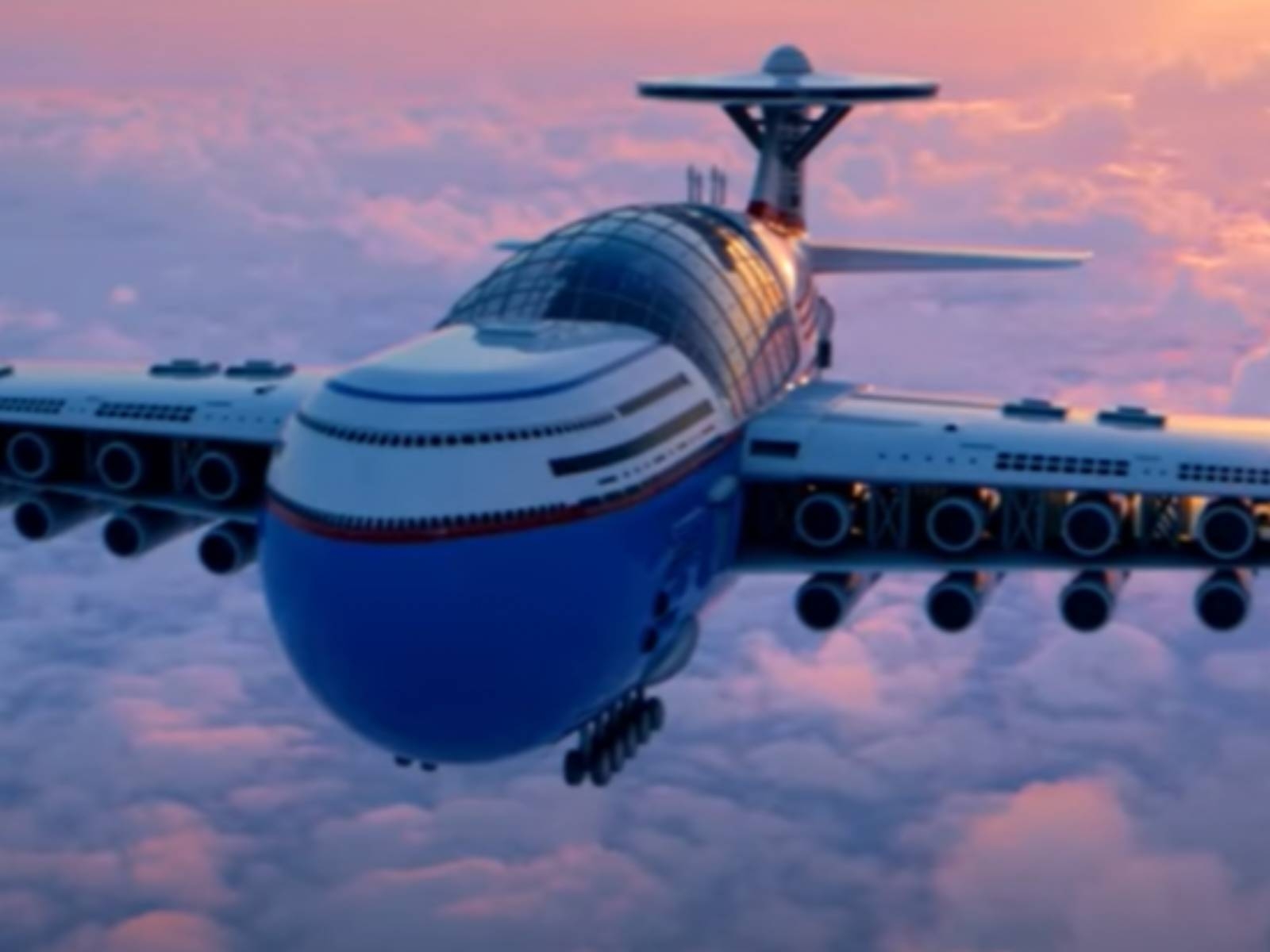 「空中郵輪」概念飛機以永不降落為特色：有購物商場及豪華飯店、可載客 5000 人！
