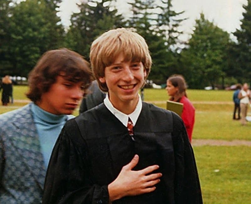 1973－74 年就讀哈佛大學時的比爾蓋茲