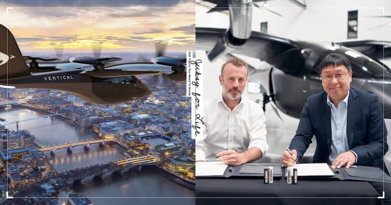 英國新創公司 Vertical Aerospace 目前著重發展空中交通，與台灣水泥旗下鋰電池大廠合作，一同打造「空中電動計程車」eVTOL VX4！