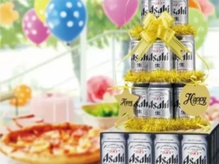 日本 Asahi 推 14 入「啤酒贈禮組」，排列後卻意外激似「罐頭塔」引熱議！