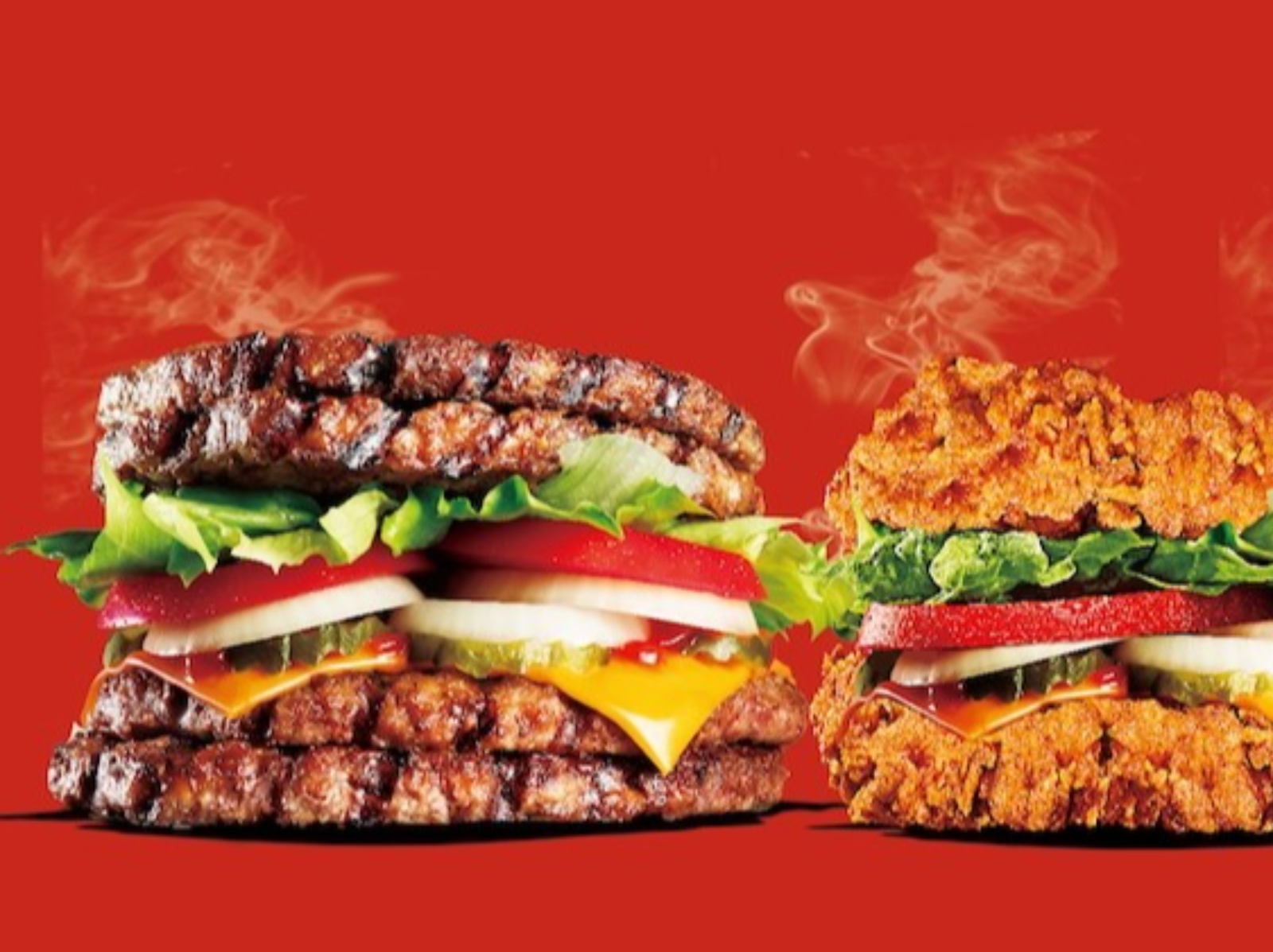 漢堡王推出「沒有麵包的全肉漢堡」，火烤牛肉、香辣炸雞夾生菜，中秋節限時 14 天開賣！