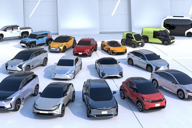 Toyota 在去年一口氣發布 30 款電動車中一半的 15 輛電動概念車
