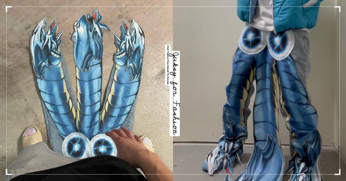 三條腿鄉民必備！《遊戲王》「青眼究極龍牛仔褲」你敢穿嗎？那兩顆位置夠害羞⋯