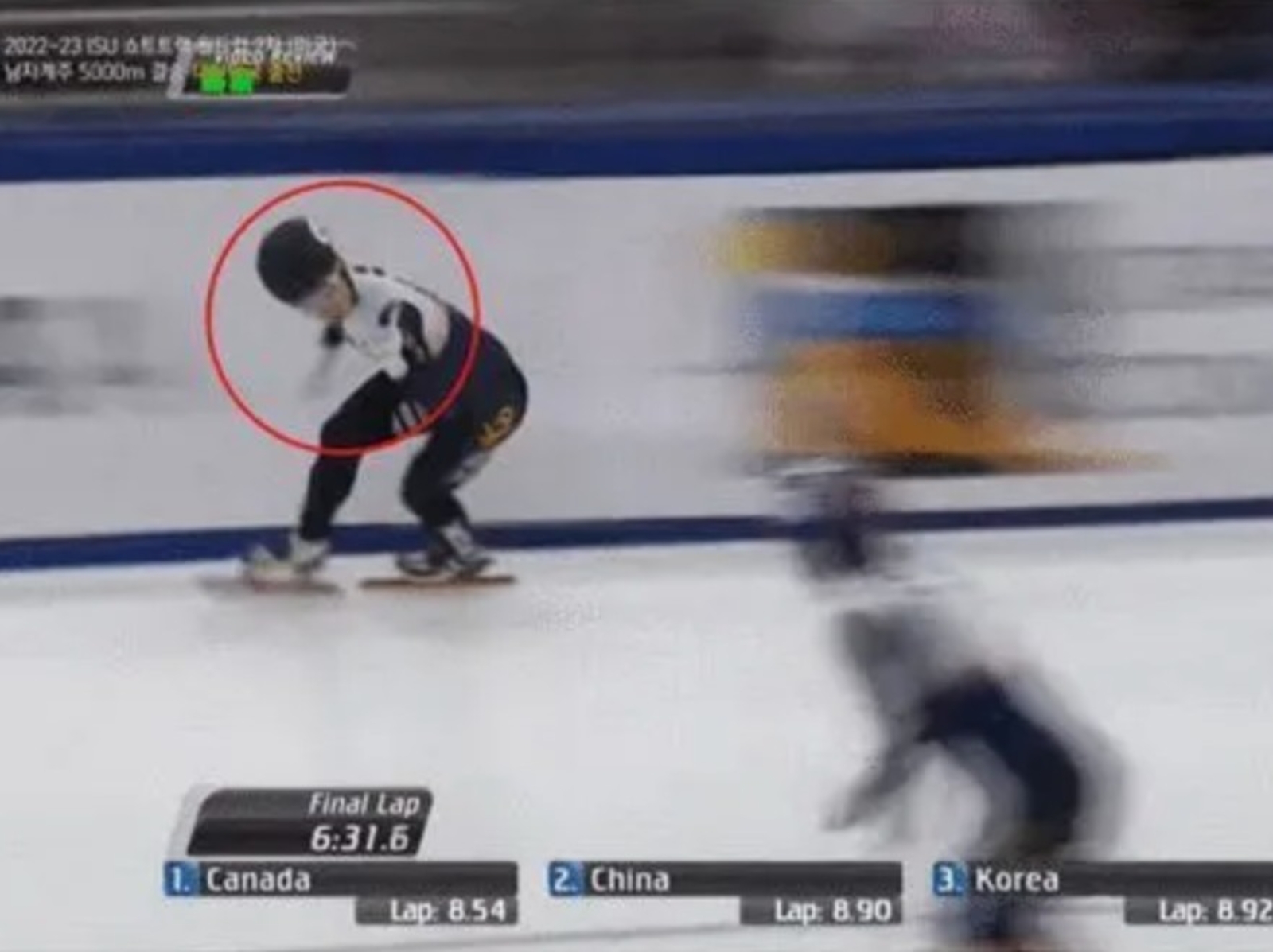 南韓滑冰選手超越中國隊後向對手「搖手指」，挑釁行為引來爭議！