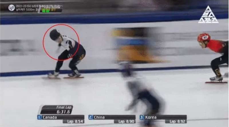 南韓滑冰選手超車中國選手後搖手暗示「別再犯規」引爭議！