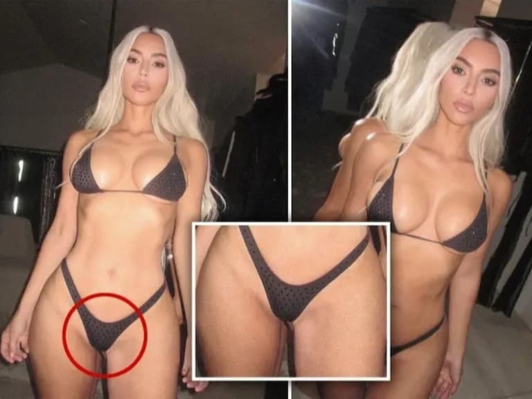 金卡戴珊 Kim Kardashian 又被抓包修圖失敗!網笑:「都是鏡子惹的禍!」