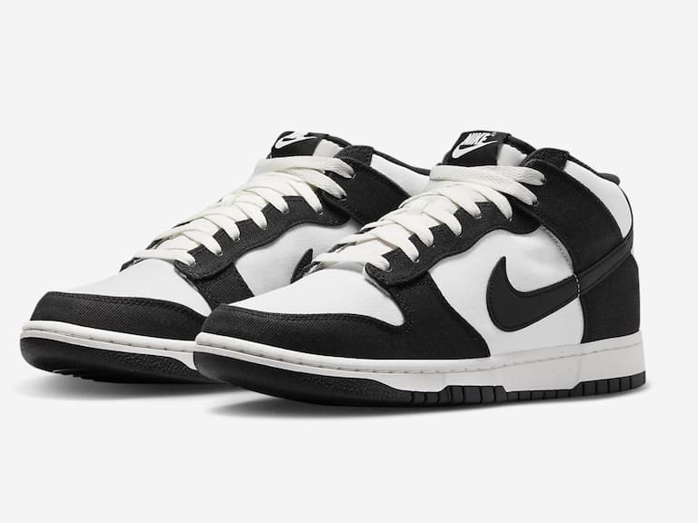 Nike Dunk Mid "Panda" 中筒球鞋發佈，「黑白熊貓」配色真的超勸敗！