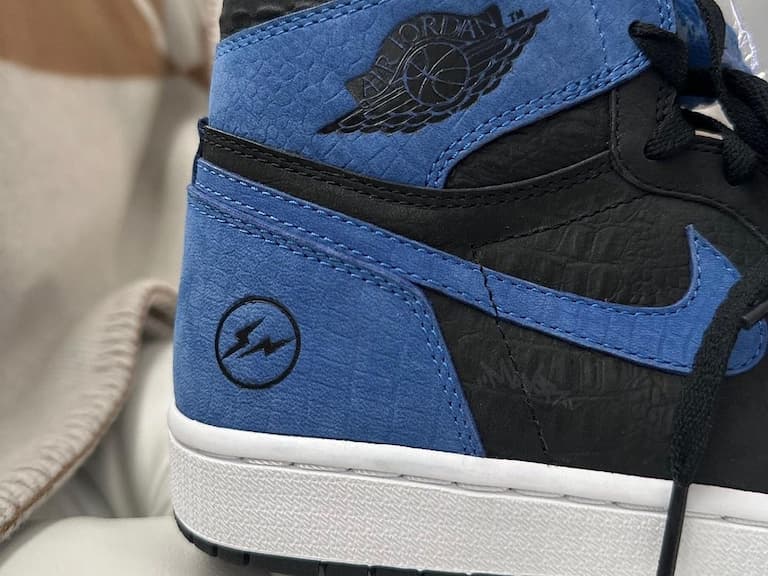 Fragment Design x Air Jordan 1「藍黑閃電」Sample 首次揭曉，P.J. Tucker 等人報到朝聖！