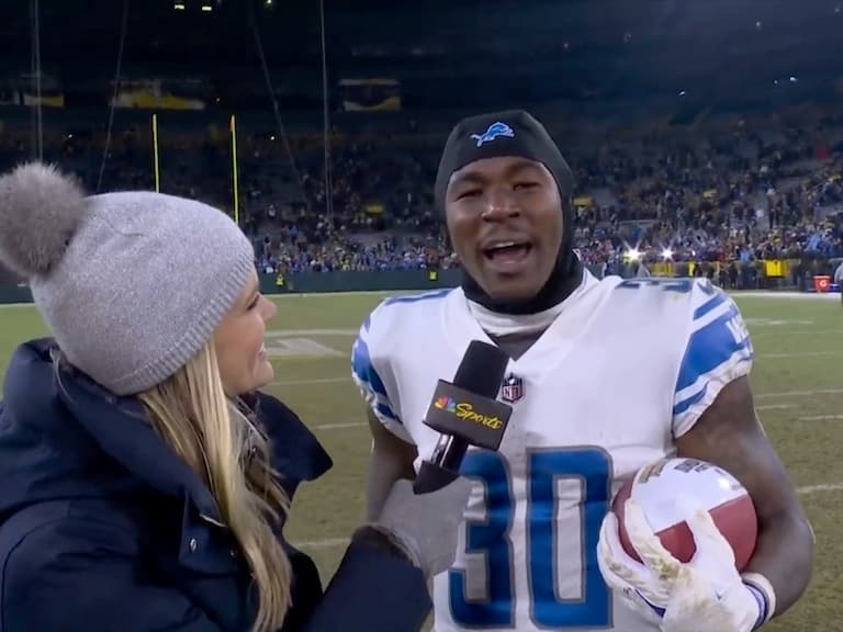 NFL/Jamaal Williams 率領底特律雄獅擊敗綠灣包裝工,賽後受訪「真情流露」連詹皇也被圈粉!