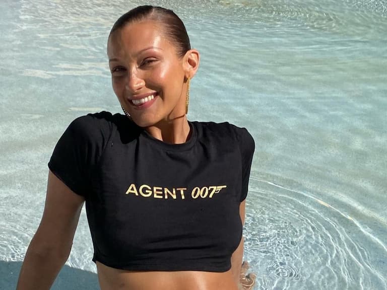 貝拉哈蒂德 Bella Hadid 化身瑪麗蓮夢露,穿白色背心沒穿胸罩引網鼻血狂噴!