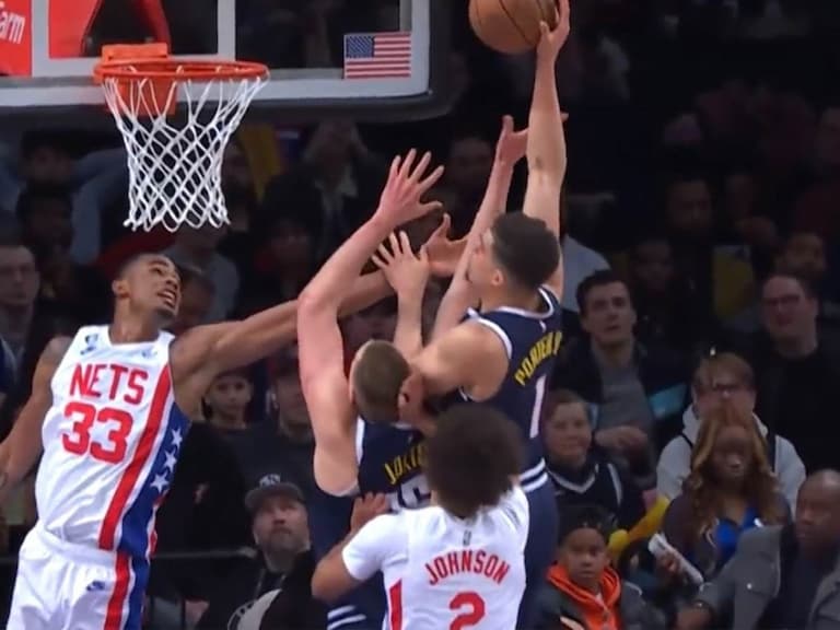 NBA/金塊 Michael Porter Jr. 波特隔扣隊友「小丑」Nikola Jokic 約基奇,賽後虧對方:「兄弟我扣在你頭上!」