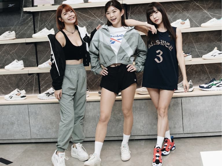 REEBOK全台首家形象概念門市插旗台中,活力女孩 孟潔、林穎樂、艾融 一日店長熱情融化粉絲