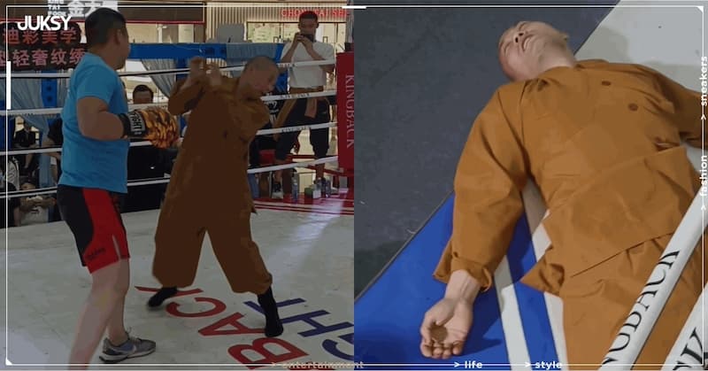 少林武僧與業餘拳擊手打擂台，卻慘遭對手爆打 2 分鐘直接 KO！