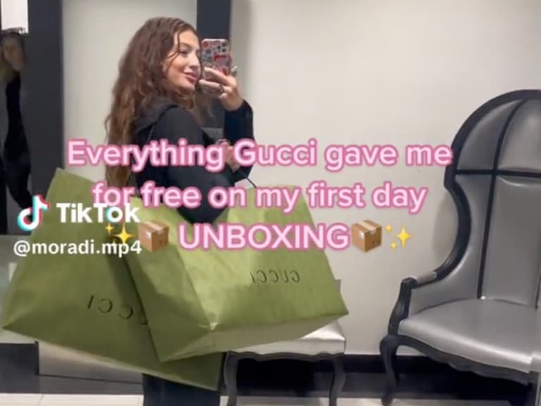 女網友在 TikTok 高調分享自己的「Gucci 入職禮」,沒想到意外踩到公司地雷慘遭開除!