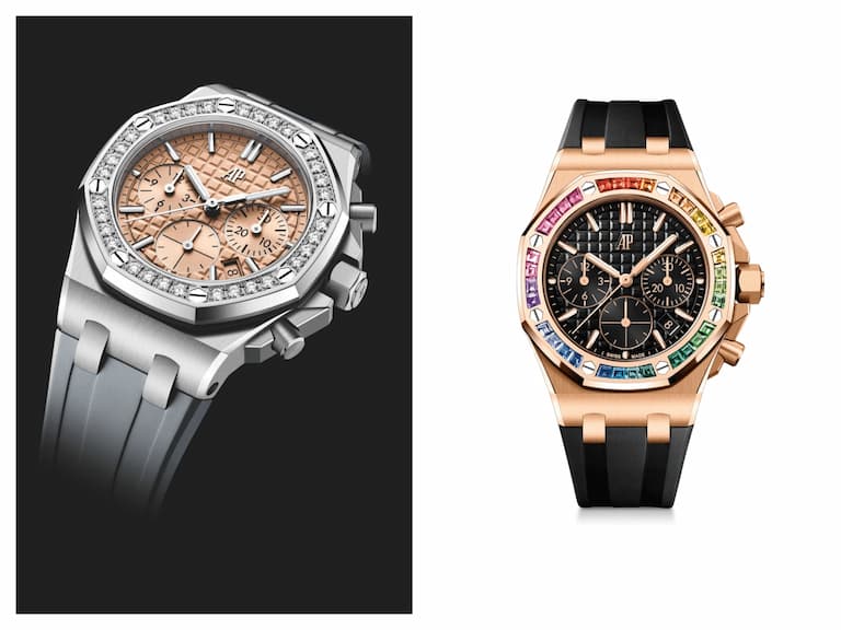 絢爛輝煌寶石鑲嵌工藝:愛彼推出四款全新 Royal Oak Offshore 皇家橡樹離岸型37 毫米自動上鏈計時碼錶