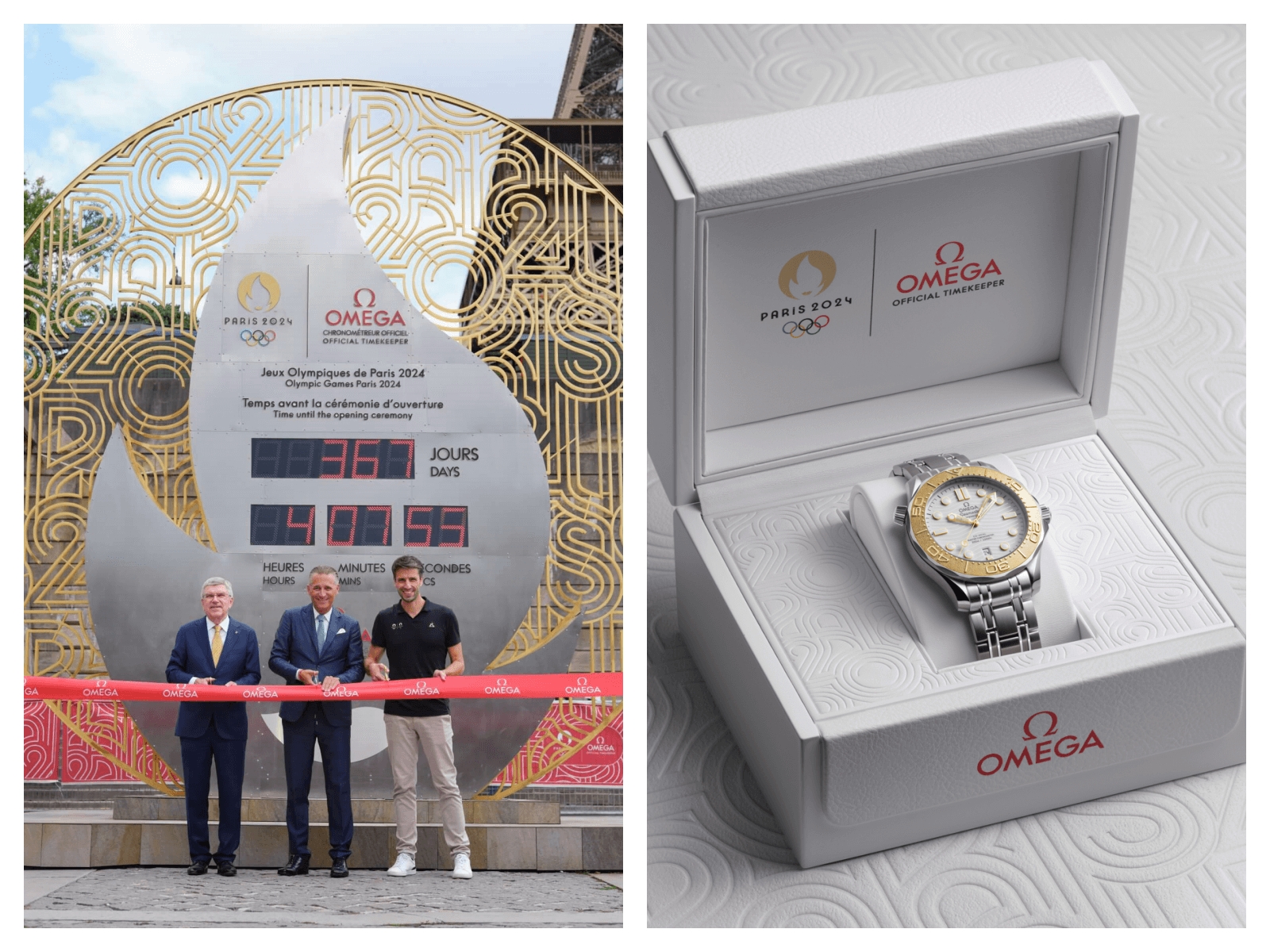 歐米茄正式啟動2024年巴黎奧運會倒數計時，並推出全新紀念腕錶-海馬潛水300米