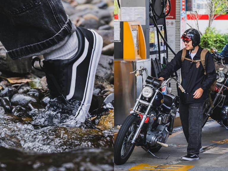 揭開騎士系潮流， GEAR UP 張老凱、KNOCKOUT 柯錐邀街星一同深入山林，探秘 VANS 防水鞋履技術！