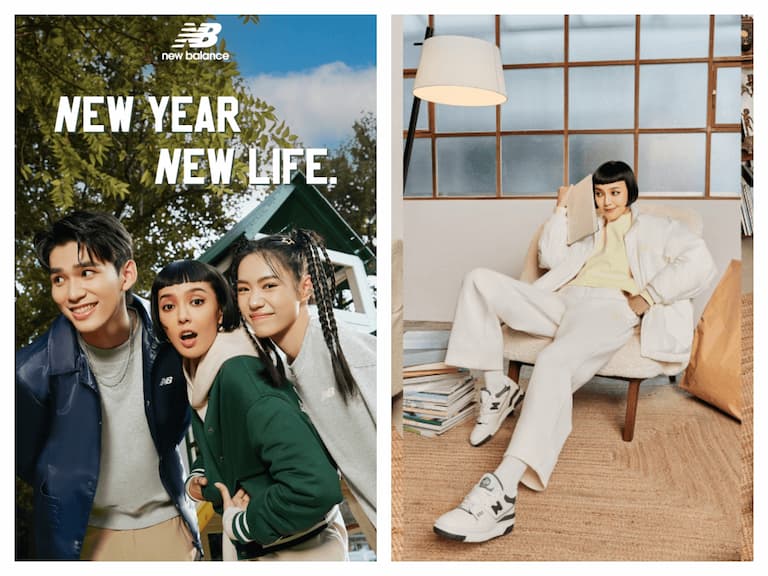New Balance服飾形象特輯「New Year • New Life」，攜手國際時尚名人李函、百變甜美才女水兒與陽光系演員王品澔，迎接2024年，展開新生活，混搭運動與休閒風格