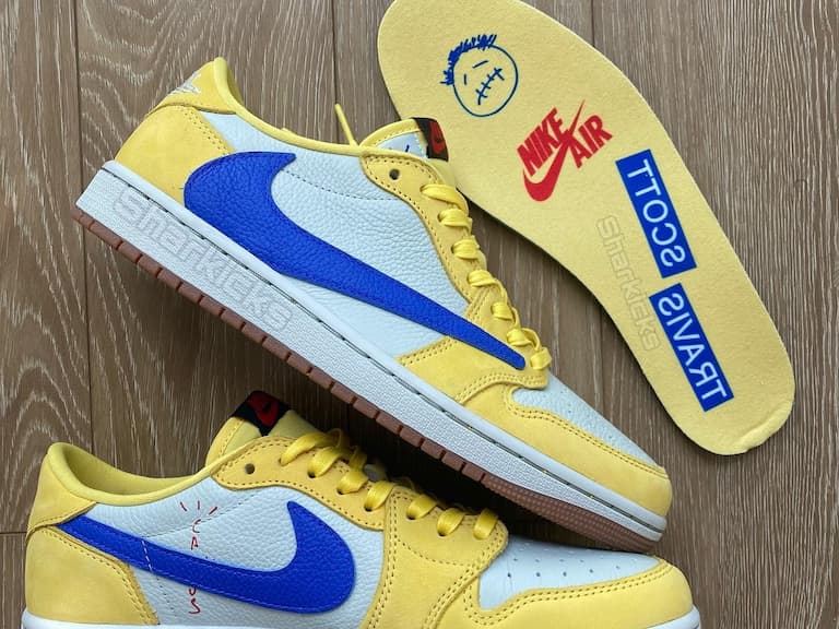 Travis Scott x Air Jordan 1 Low "Canary" 2024 全新聯名鞋款現身，展現吸睛亮黃色！