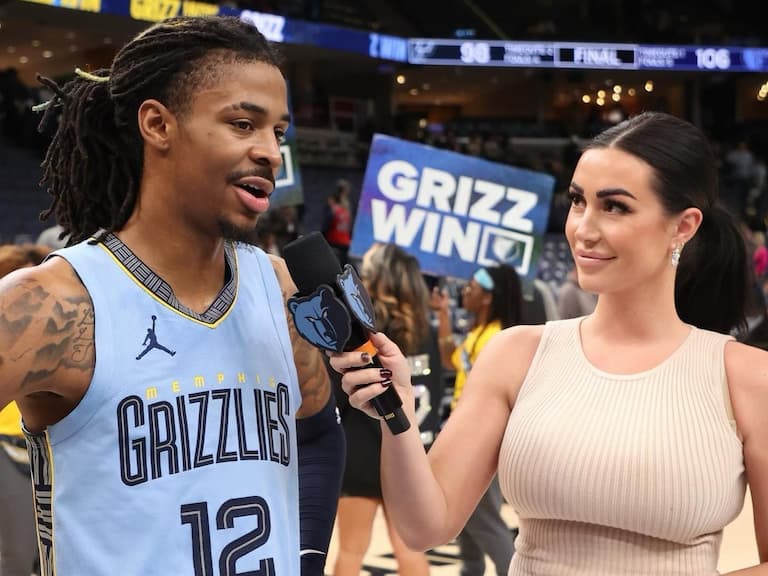 NBA 灰熊記者 KJ Wright 渾圓身材引網友熱搜,還是位身穿 Travis Scott 聯名女鞋頭!