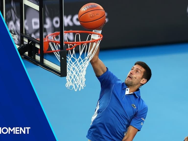 Novak Djokovic 大秀空中接力灌籃!這運動天賦你敢信?