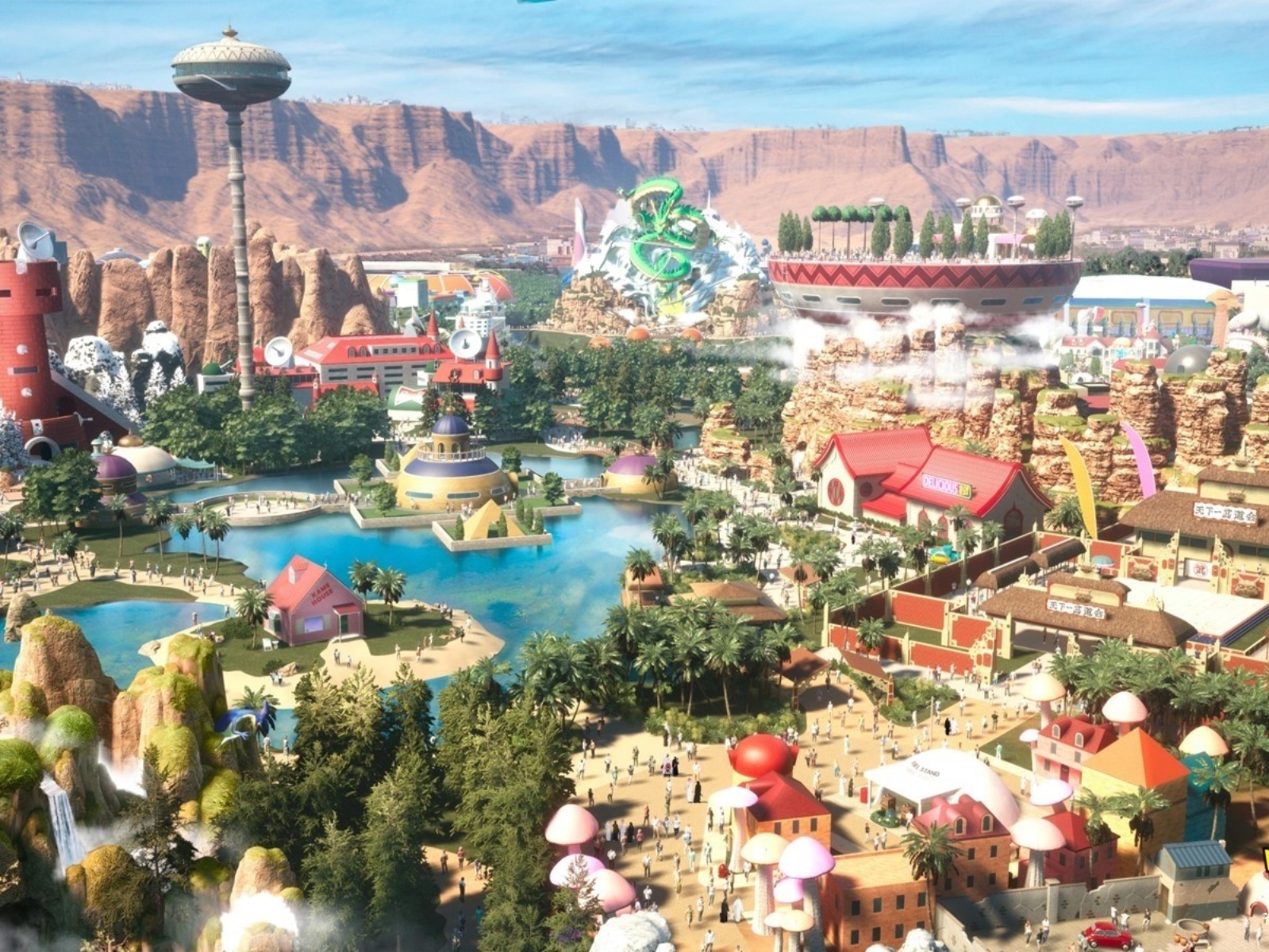 全球首座「七龍珠主題樂園」將在沙烏地阿拉伯登場，巨大「神龍」實體降臨超壯觀！