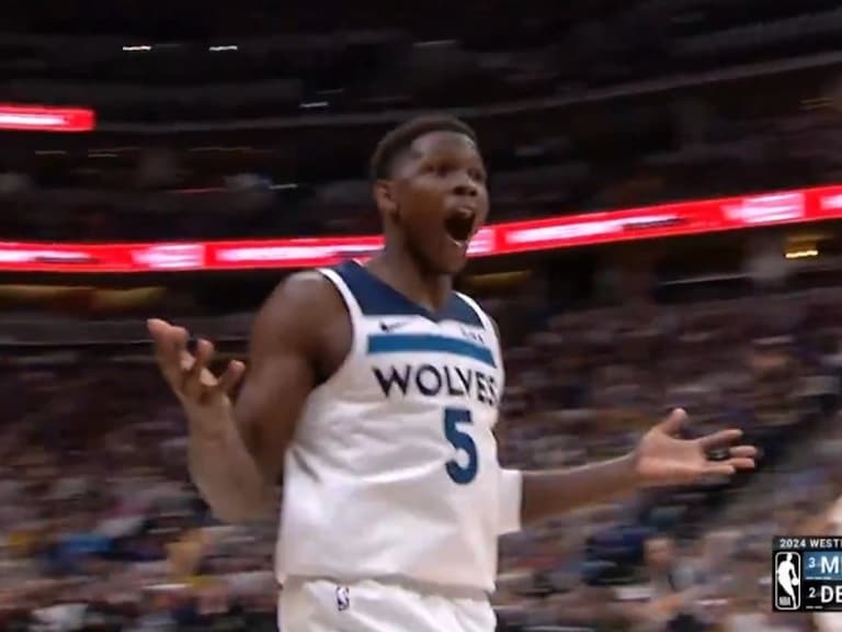 NBA／灰狼 26 分大勝金塊豪奪 2 連勝，Anthony Edwards 命中三分球「聳肩」致敬喬丹！