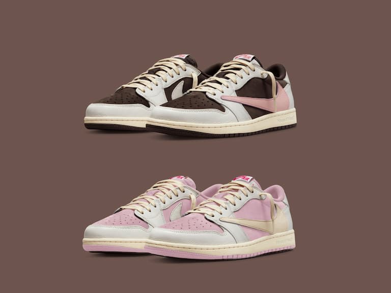 ​Travis Scott x Air Jordan 1 Low "Shy Pink"、"Dark Pony" 聯名新色釋出，2025 年春季登場！