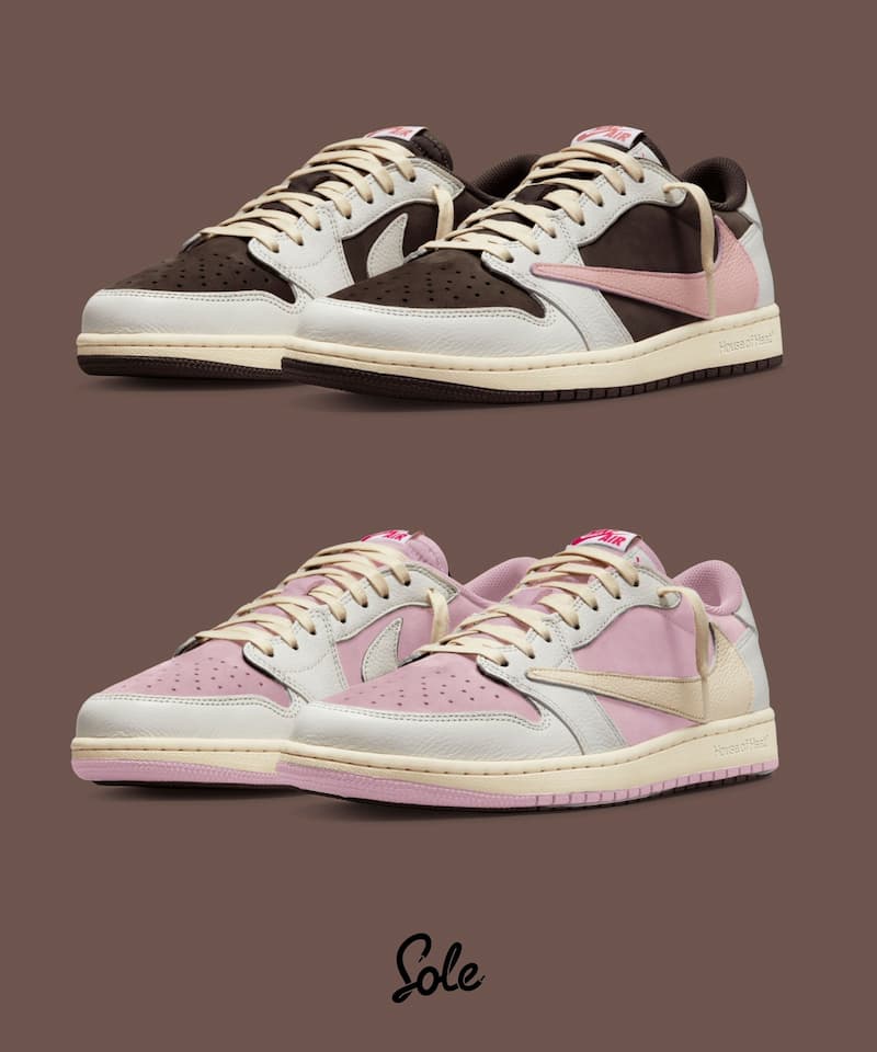 Travis Scott x Air Jordan 1 Low "Shy Pink"、"Dark Pony" 新配色釋放
