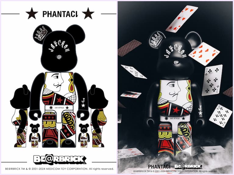 PHANTACi與BE@RBRICK最新聯名公仔正式登場！以魔術經典元素，打造極具潮流感JAY STYLE庫柏力克熊！