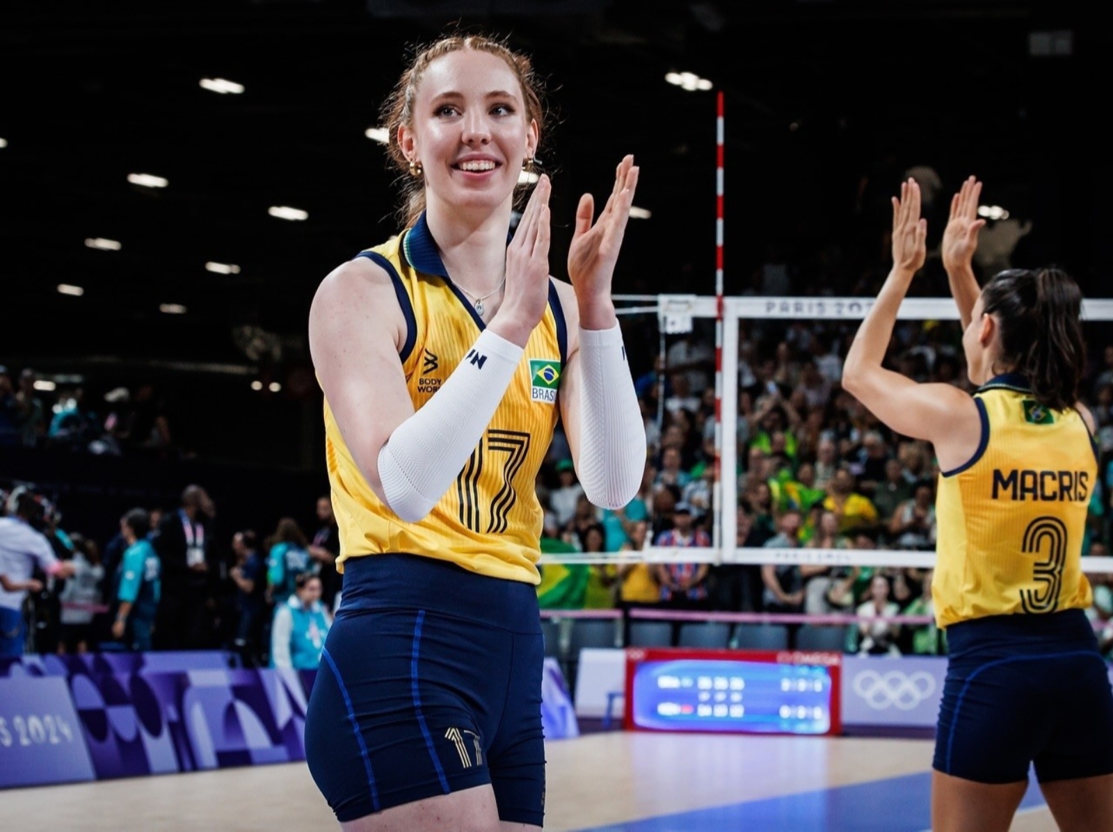 巴黎奧運／巴西排球選手 Júlia Bergmann 神韻激似 TWICE 娜璉，粉絲：「又一個少數民族！」