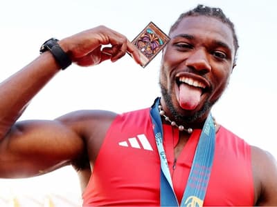 美國短跑選手 Noah Lyles 收《遊戲王》官方大禮包！超稀有卡牌、決鬥盤、限量鞋等內容物超豪華！