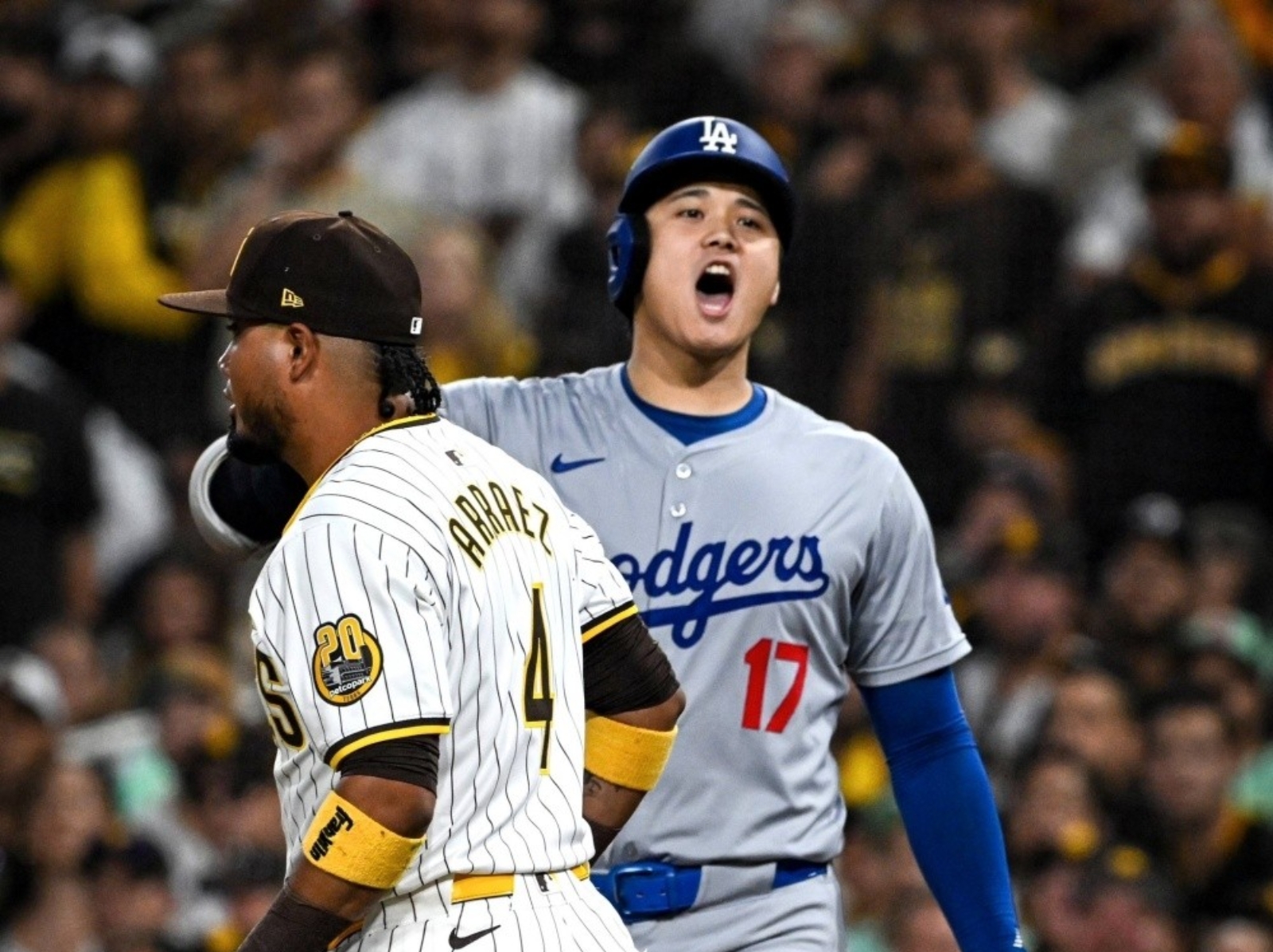 MLB／大谷翔平跑壘被三壘審罕見阻擋遭觸殺出局，氣到爆粗口「Fxxk！」