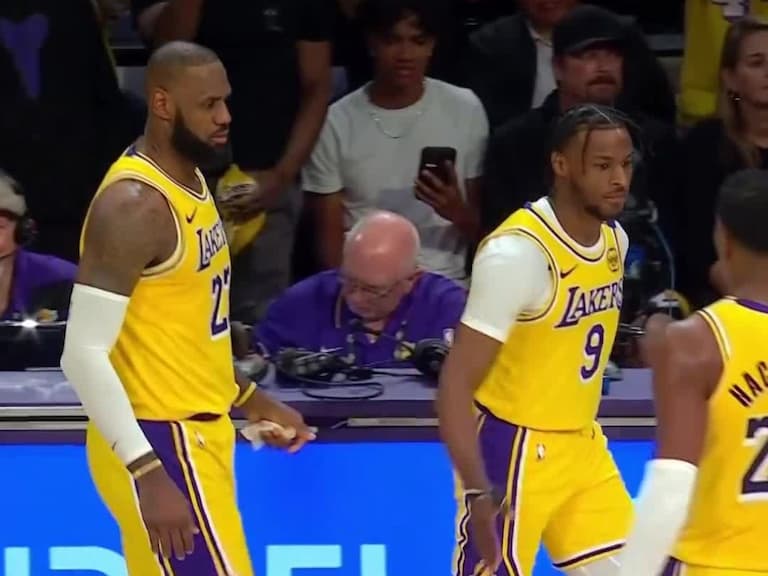 NBA/湖人開幕戰詹皇、Bronny James 一同出賽,創下首次「父子同台」夢幻紀錄!