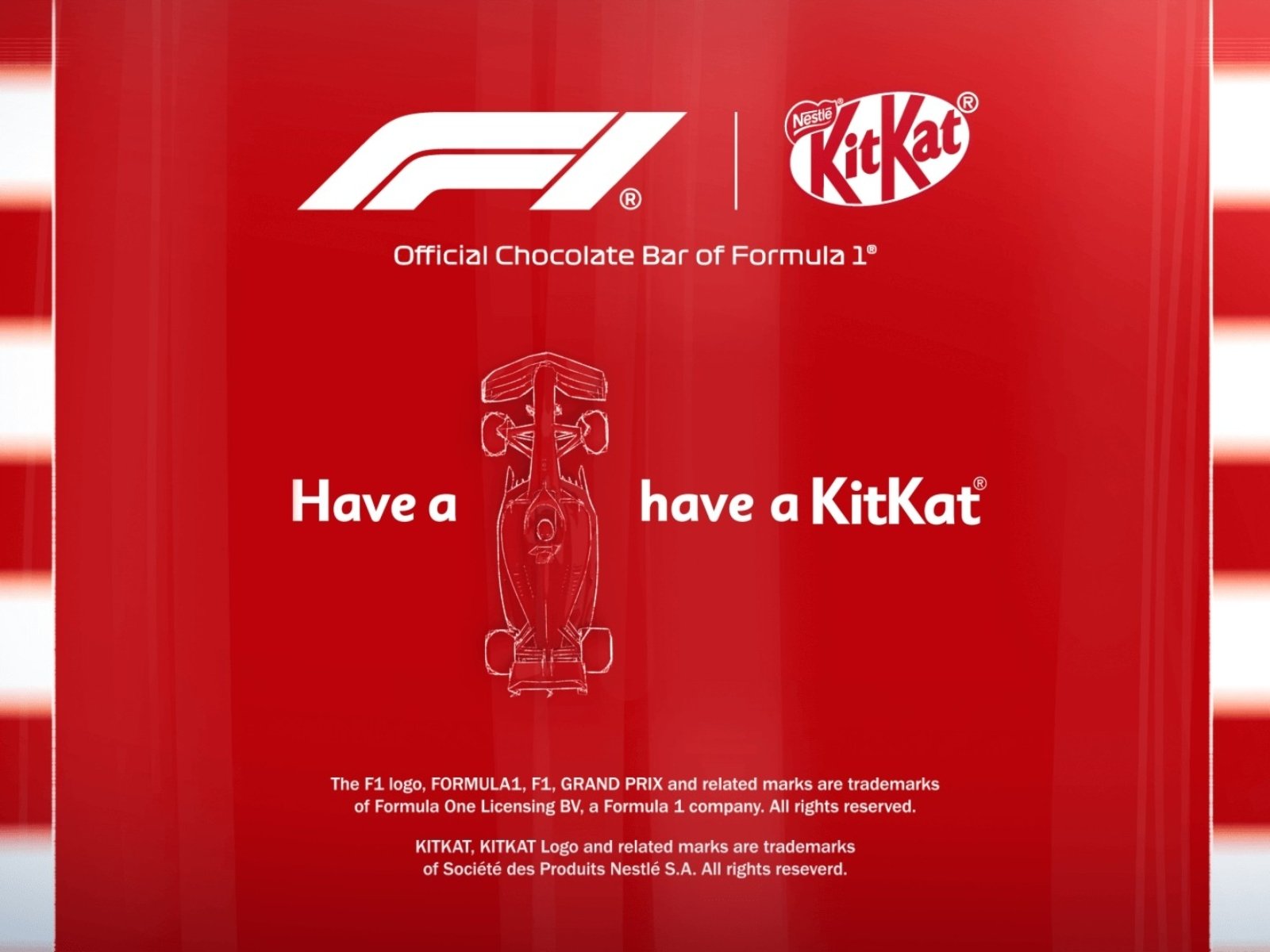 雀巢宣布全新的全球品牌合作，KitKat® 成為一級方程式賽車 (Formula 1®) 的官方巧克力