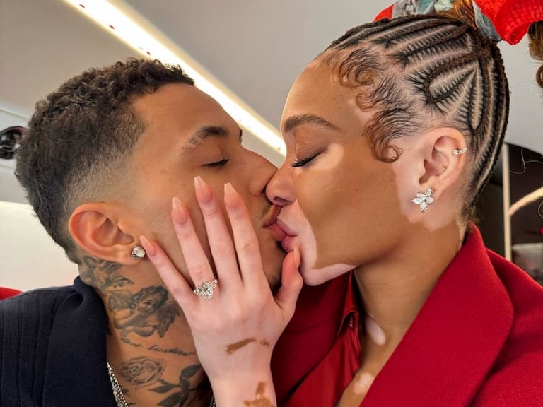 NBA／Kyle Kuzma 向模特女友 Winnie Harlow 求婚！親自設計 8.5 克拉鑽戒！