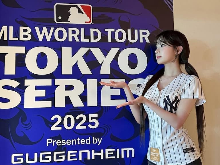 李珠珢驚喜現身 MLB 東京賽，超萌雙馬尾降臨巨蛋成場邊嬌點！【野生抓正妹】