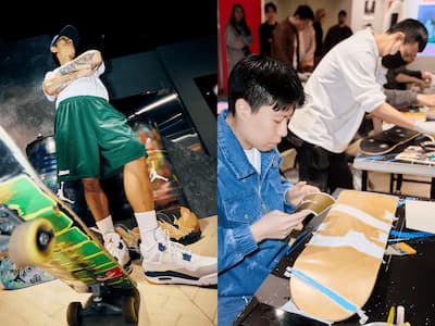 穿著傳奇，滑出態度！台灣滑板文化幕後推手SKY腳穿 Air Jordan 4 x Nike SB “Navy”在信義香堤大道上帥氣的滑過人群