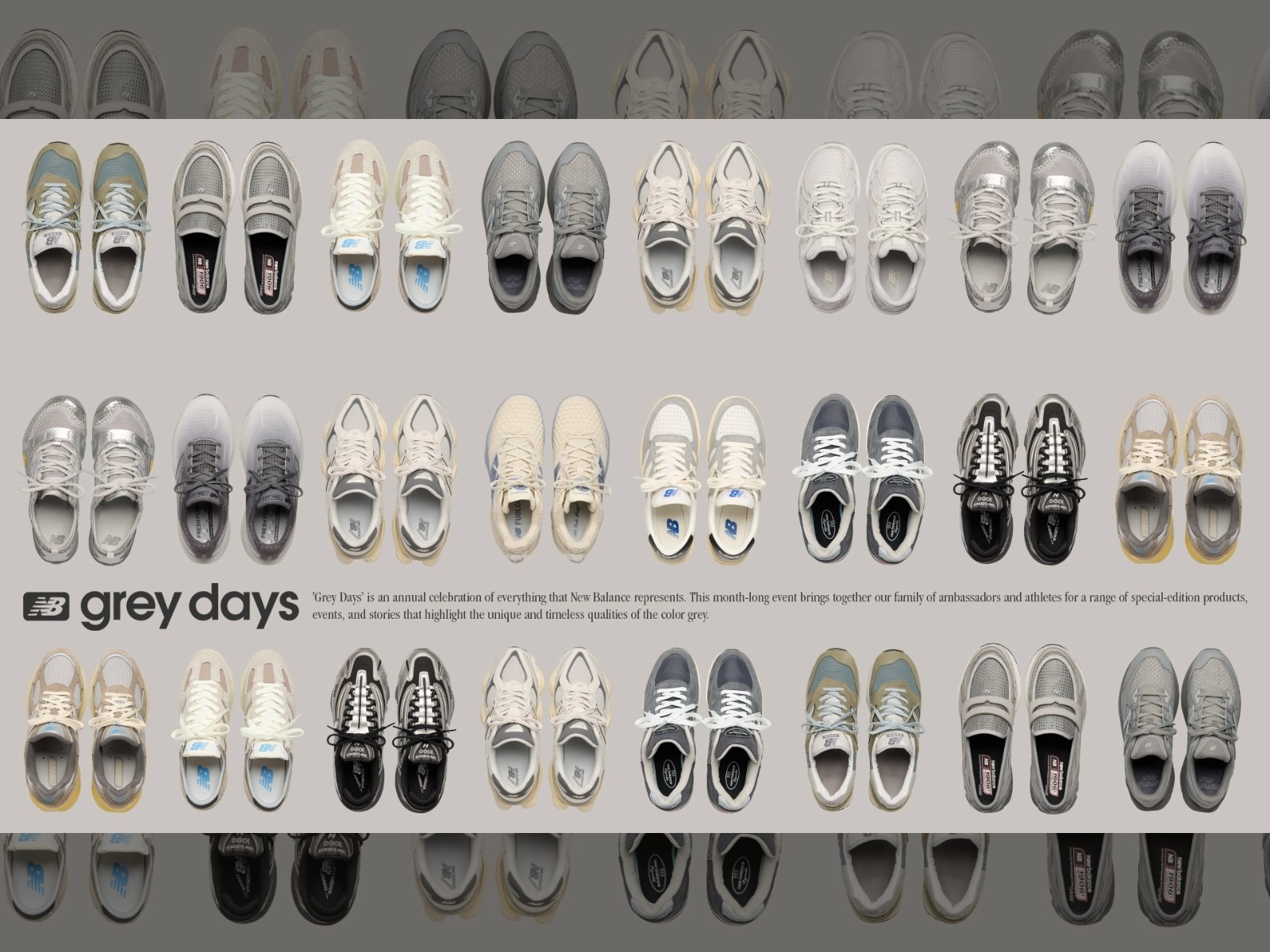 New Balance Grey Days 2025⎪ 7雙經典型號限定灰階上陣，鞋皇1300睽違五年重磅回歸，掀起經典重燃的灰色浪潮！