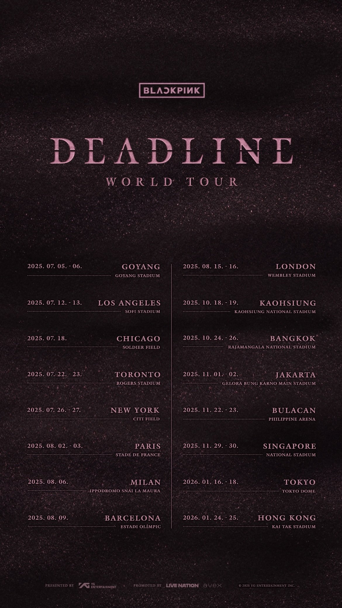 BLACKPINK 確定來台灣!10 月高雄世運開唱、售票資訊曝光!