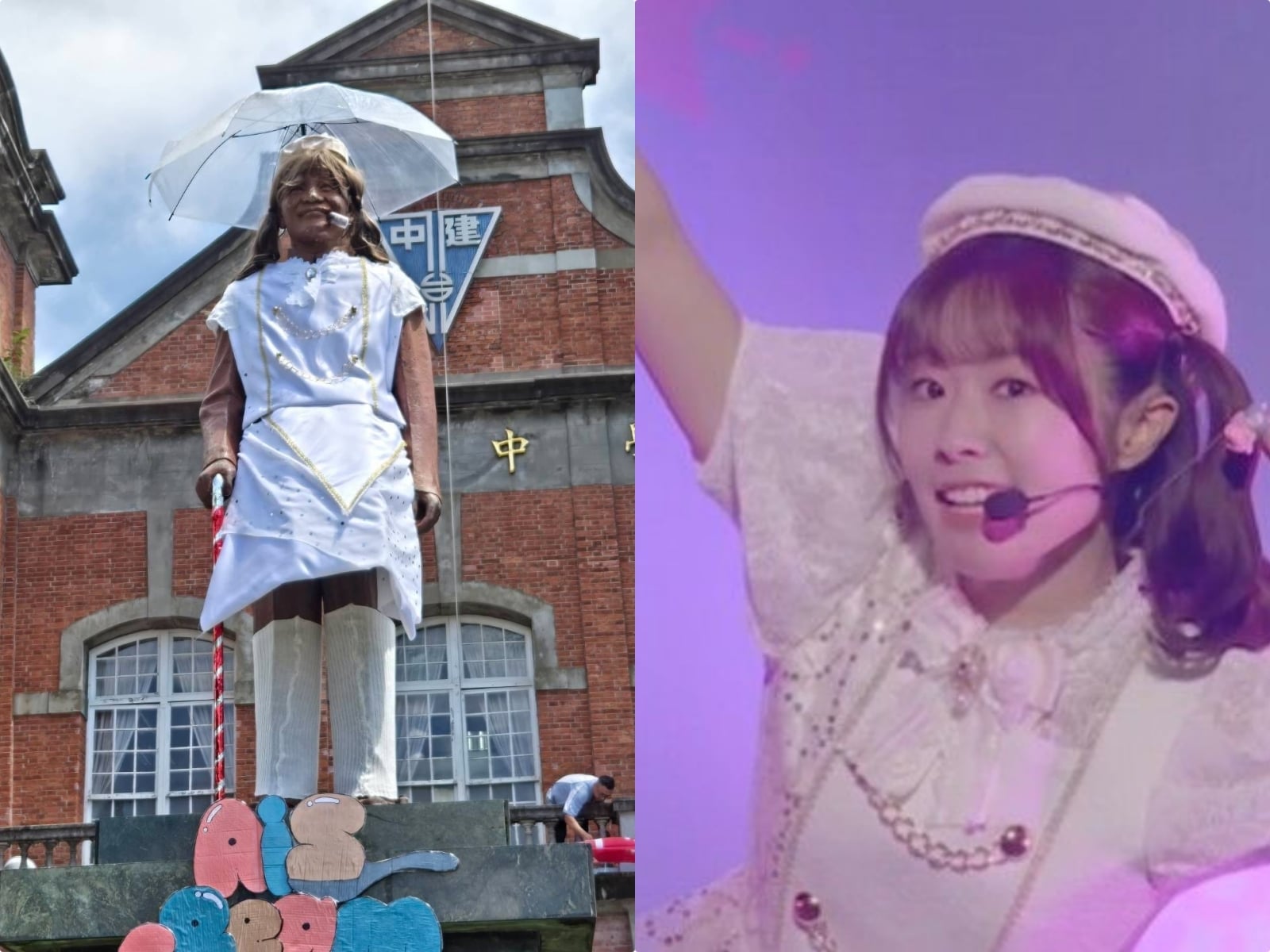 建國中學蔣公銅像今年變身「露比醬」！設計理念曝光引 3 萬人狂讚：「太強了！」