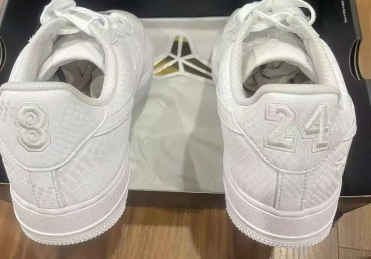 Kobe Bryant x Nike Air Force 1 Low 實鞋搶先曝光!蛇鱗鞋面+刺繡背號太霸氣!