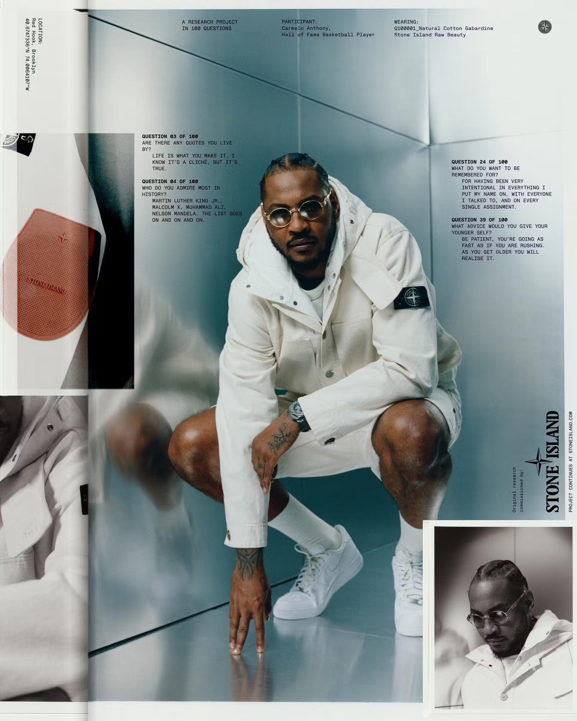 甜瓜 Carmelo Anthony 演繹 Stone Island《Raw Beauty》系列!全新服飾設計搶先曝光!