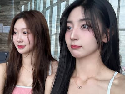 睦那京、朴淡備泳池夢幻同框，樂天巨人啦啦隊兩大女神互拍美照！【野生抓正妹】